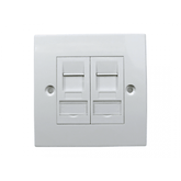 Giganet CAT6 UTP Double Faceplate with Modules